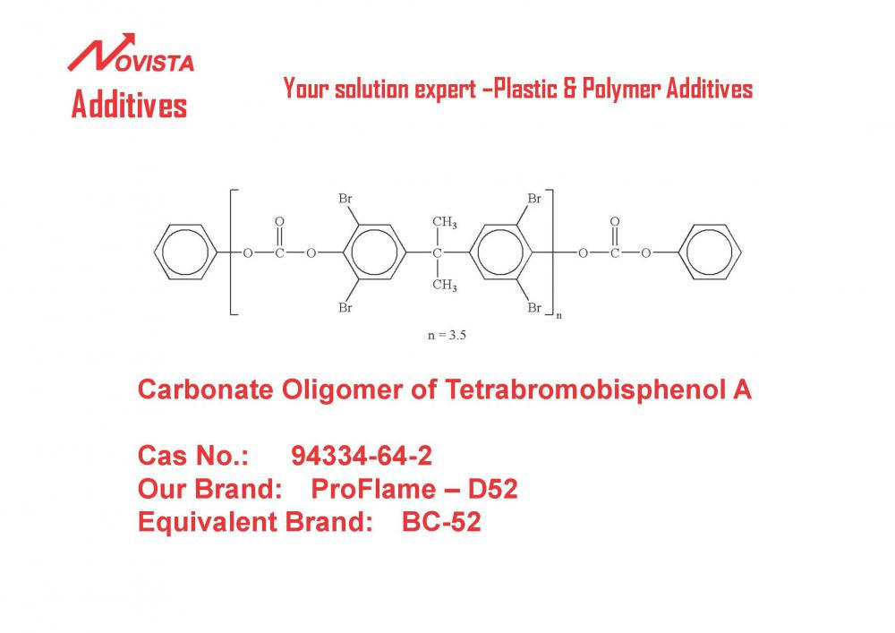 BC-52 BPCO Phenoxy-terminated carbonate oligomer of Tetrabromobisphenol A  94334-64-2