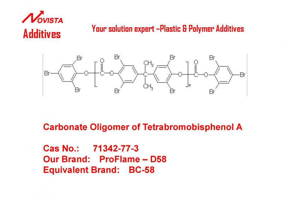 BC-58  BPCO Phenoxy-terminated carbonate oligomer of Tetrabromobisphenol A  71342-77-3